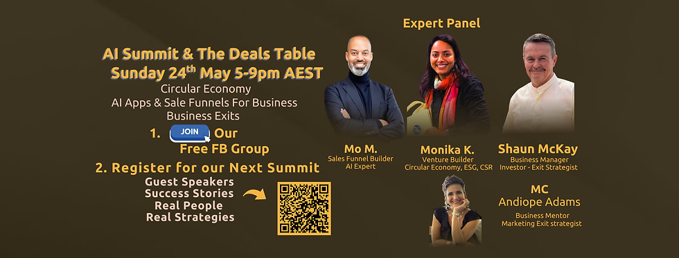 Facebook Group AI Summit & Deals Table May 22
