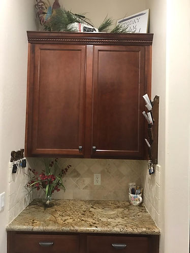 New upper cabinet in buffet area at Verado in Buckeye, AZ