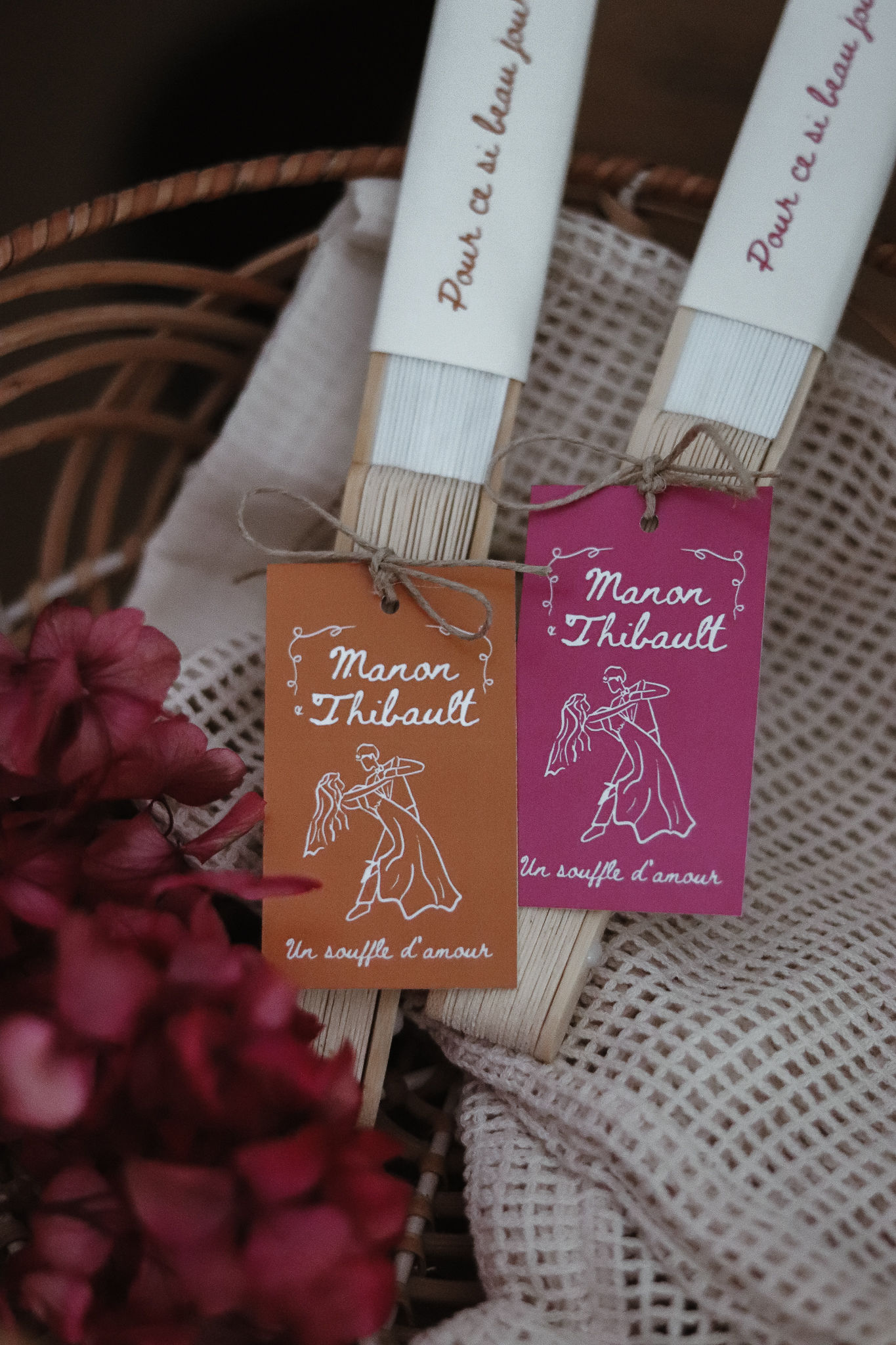 Cadeaux invités : Eventail  personnalisé - commande minimum 30
