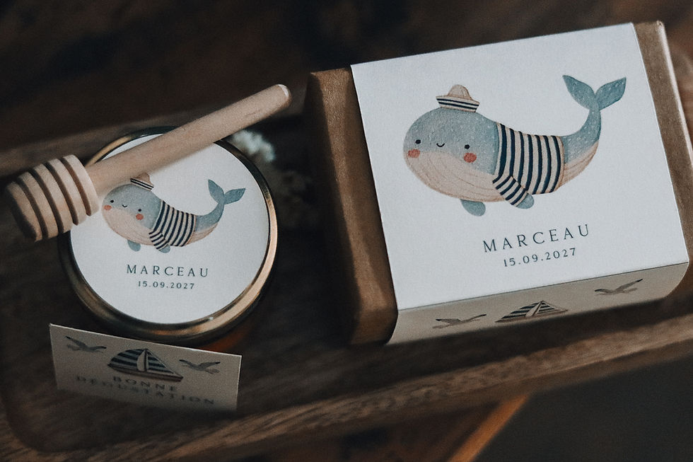 Miniature : Coffret miel personnalisé 50 g – Cadeau invité - Miel des Landes