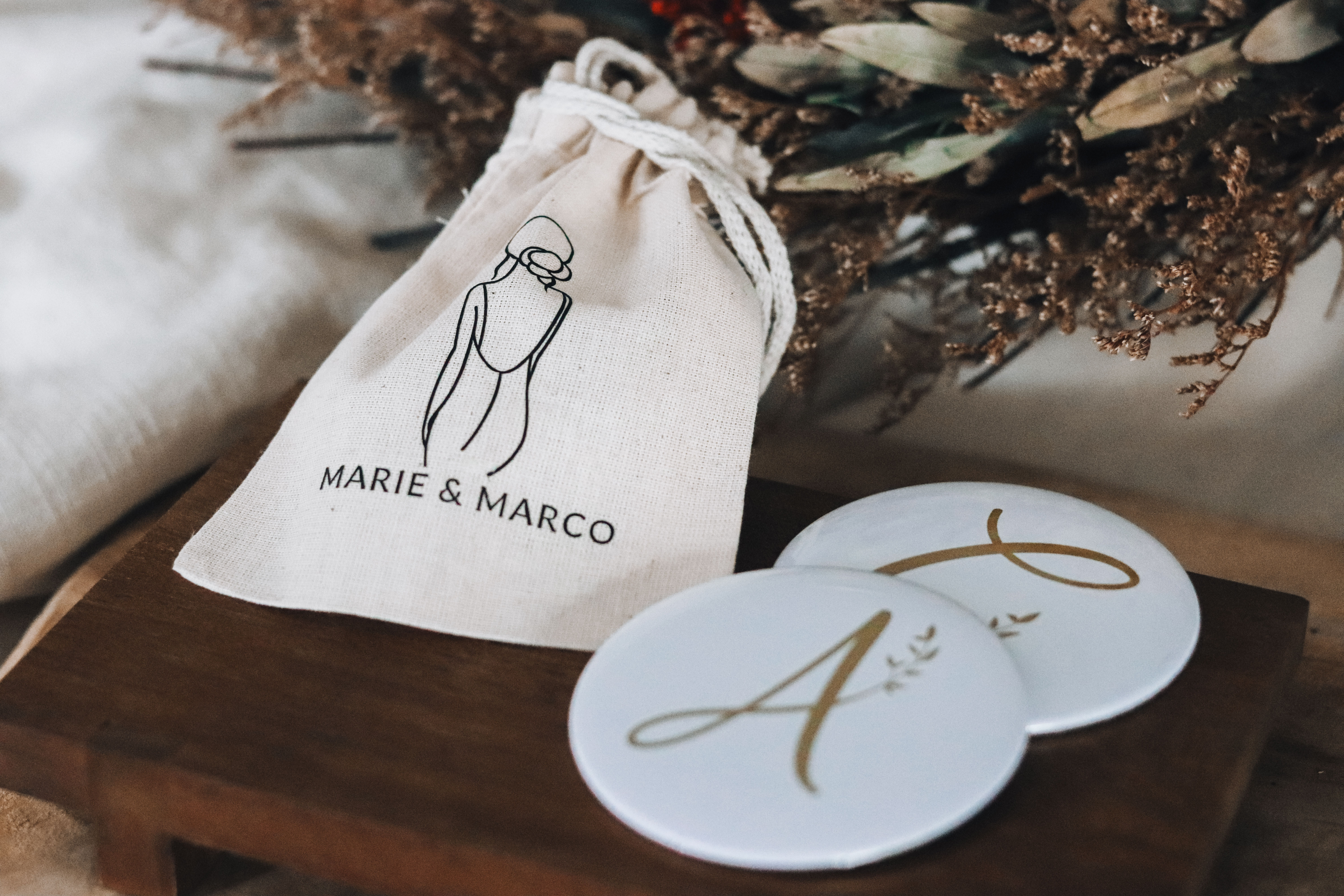 Miroir et pochette personnalisés