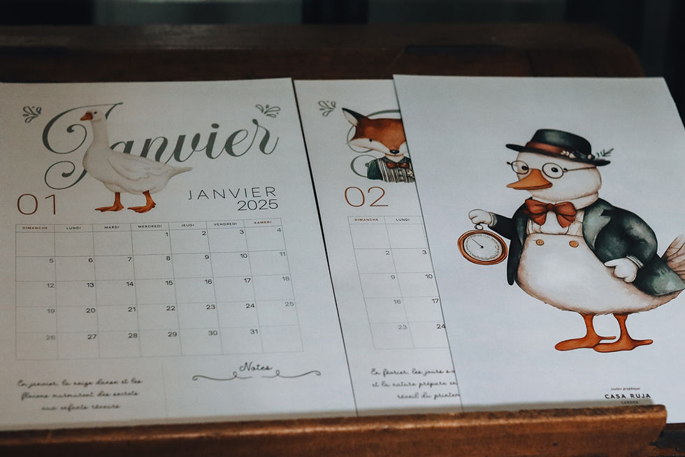 Miniature : Calendrier Enfant 2025 – Édition Rétro/Vintage