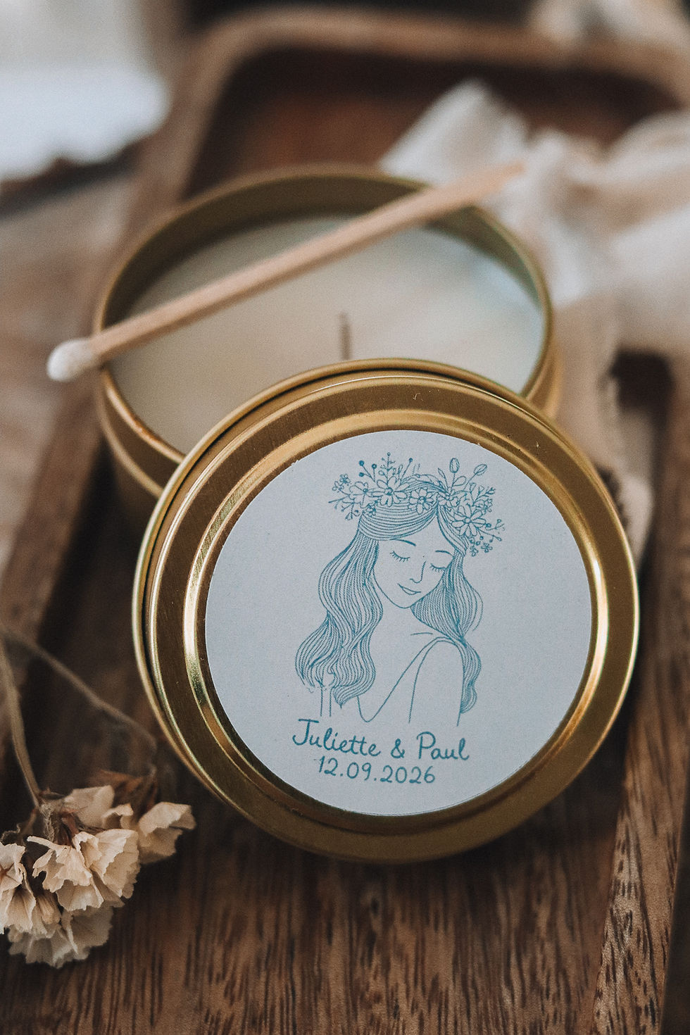 Thumbnail: Bougie parfumée personnalisée – Cadeaux invités