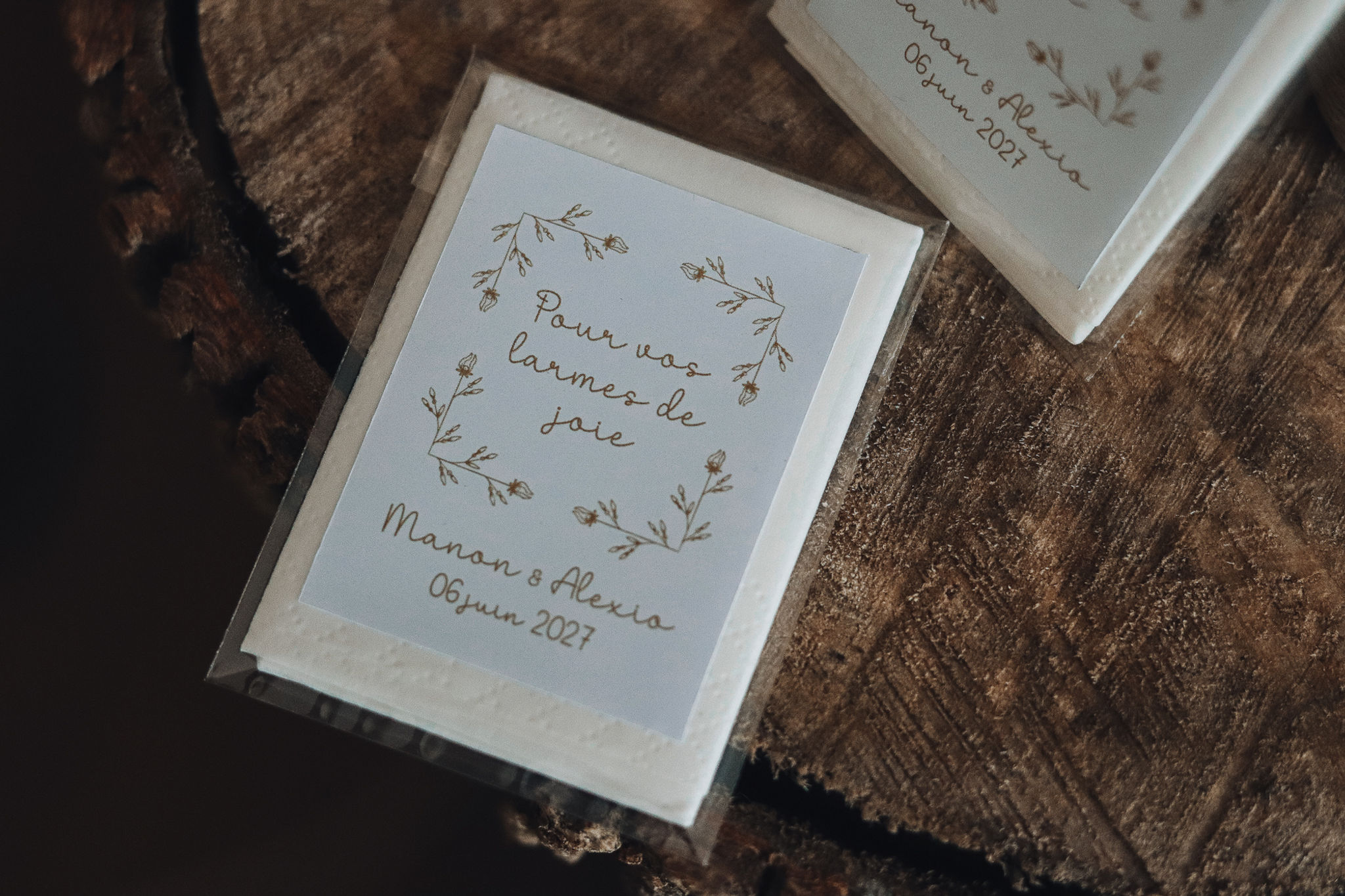 Mini-Mouchoirs Personnalisés "Larmes de Joie" pour Ma