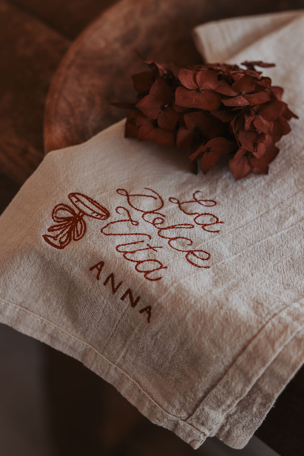 Miniature : Serviette brodée personnalisée mariage |