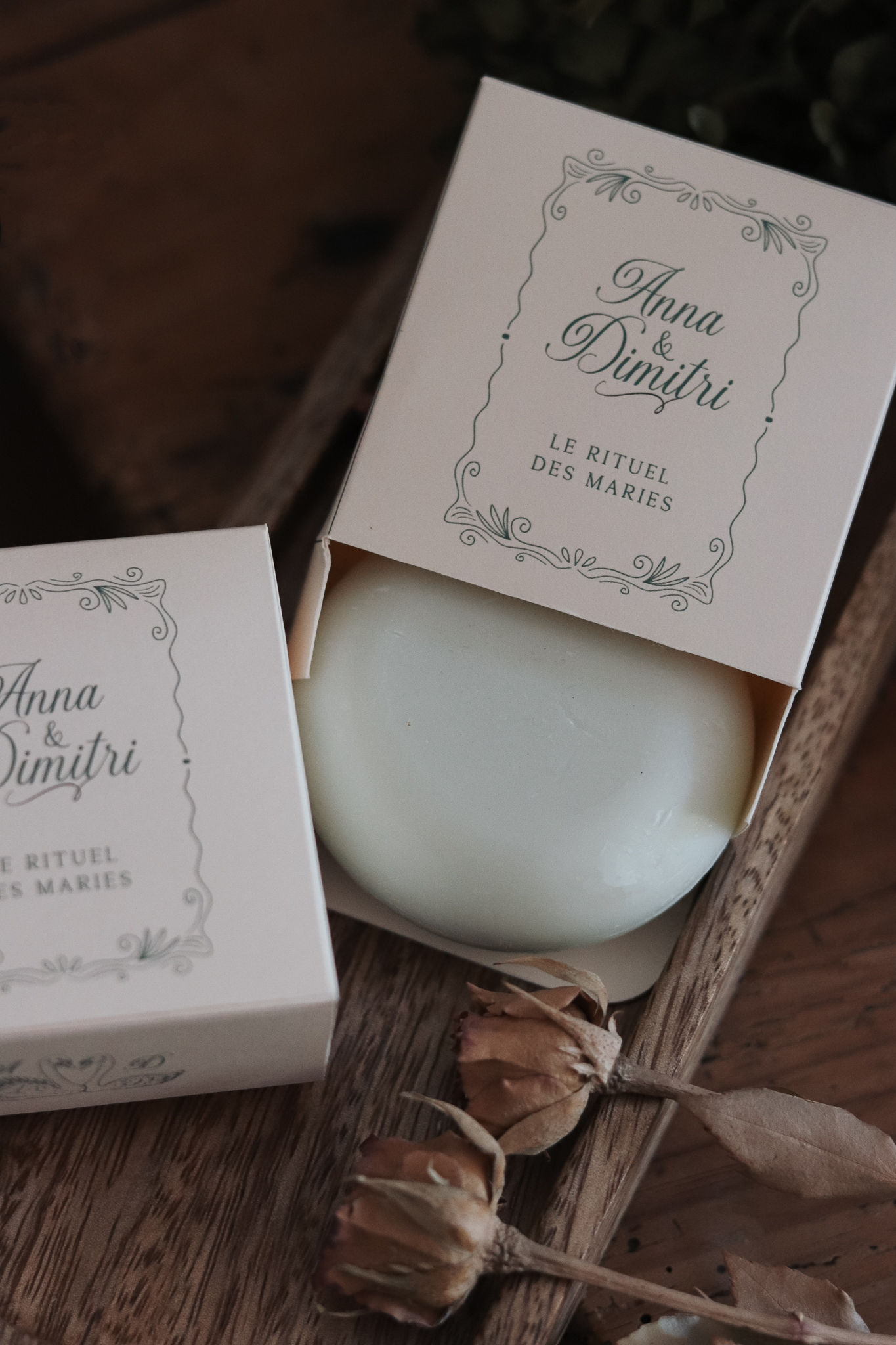 Cadeaux invités mariage — savon personnalisé