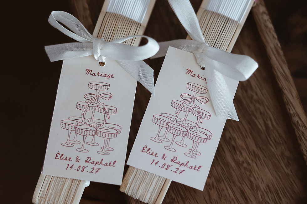 Miniature : Cadeaux invités : Eventail  personnalisé - commande minimum 30