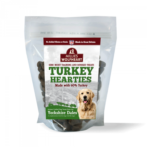 Millies Wolfheart Turkey Hearties Dog Treats LilydalePetSupplies