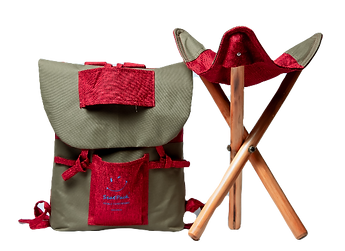 Green and red Seatpack bag and seat
