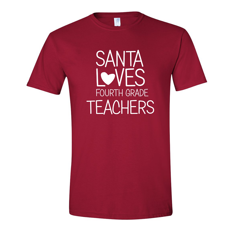 Thumbnail: Santa Loves Grade Teachers T-Shirt