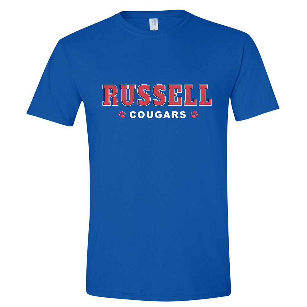 Thumbnail: Russell Cougars Puff Logo T-Shirt