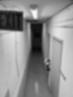 Second floor hallway next to the only classroom, North Borden Building, 2025.