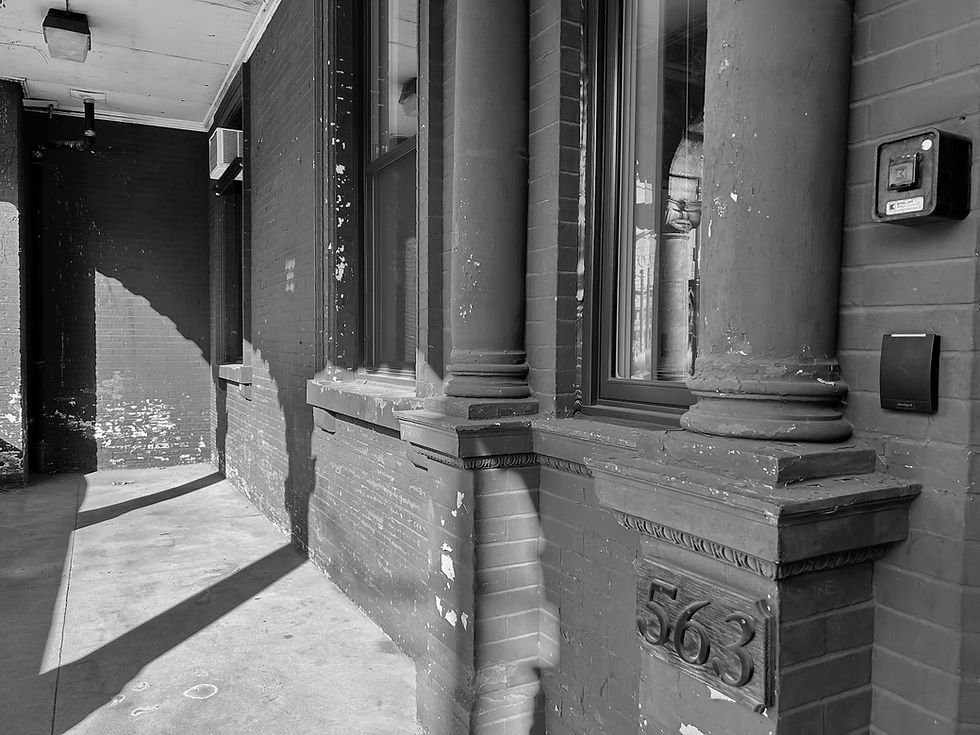 Front entrance, North Borden Building, 2025.