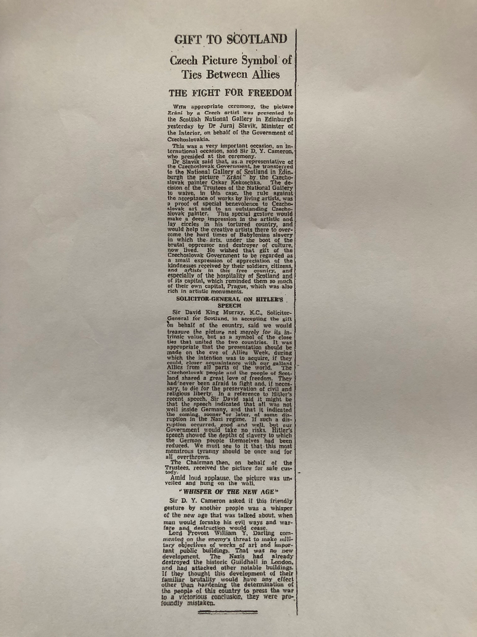 Scotsman newspaper 1942