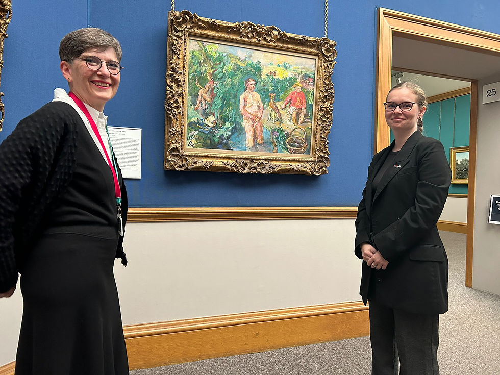 Dr Patricia Allerston Deputy Director and Chief Curator at the National Galleries with Honorary Consul of the Czech Republic Veronika Macleod