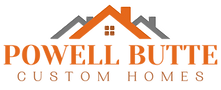 orange and black logo Powell Butte Custom Homes
