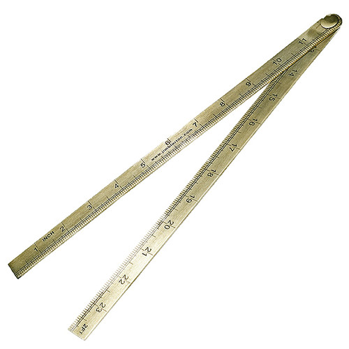 Jim Blurton Folding Brass Ruler Hoof & Nail
