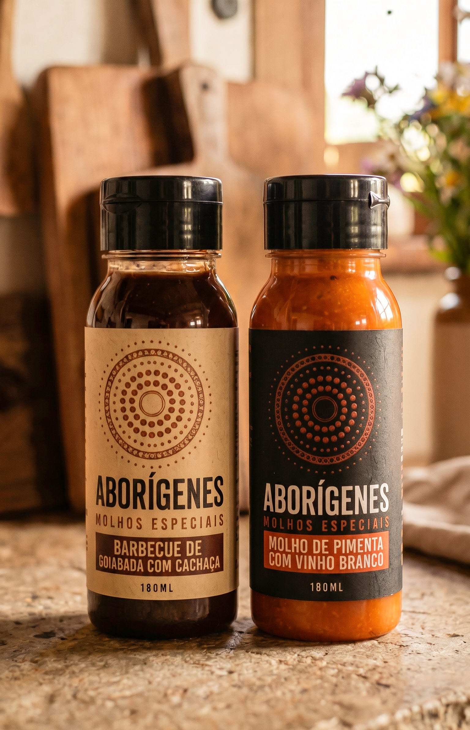 Kit Molhos - Barbecue Goiabada com Cachaça + Molho de Pimenta com Vinho Branco