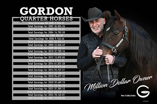 Owned by NRHA Million Dollar Owners Marc and Kathy Gordon, Gordon Quarter Horses is a premier American Quarter Horse breeding