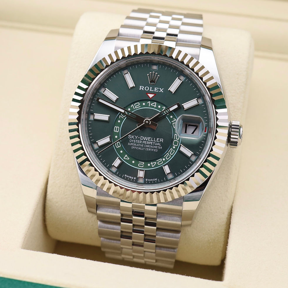 Thumbnail: 2025 Rolex Stainless Steel Oyster Perpetual Green Dial Jubilee Sky-Dweller