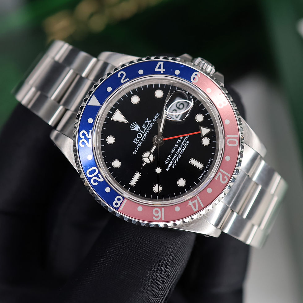 Thumbnail: Gents Steel Pepsi Rolex Oyster Perpetual GMT-Master 16700 Beautiful Faded Bezel