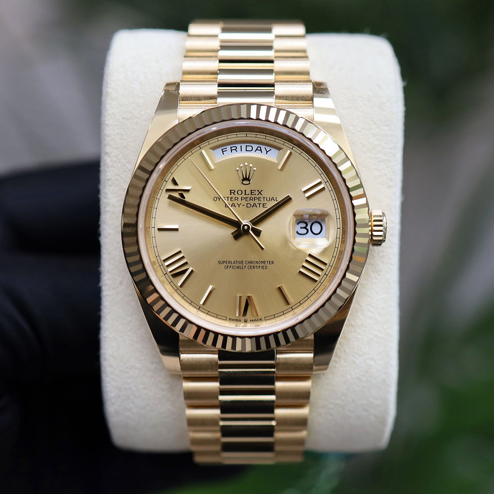 Thumbnail: Unworn 2023 Roman Champagne Numeral Rolex Day-Date 40 228238