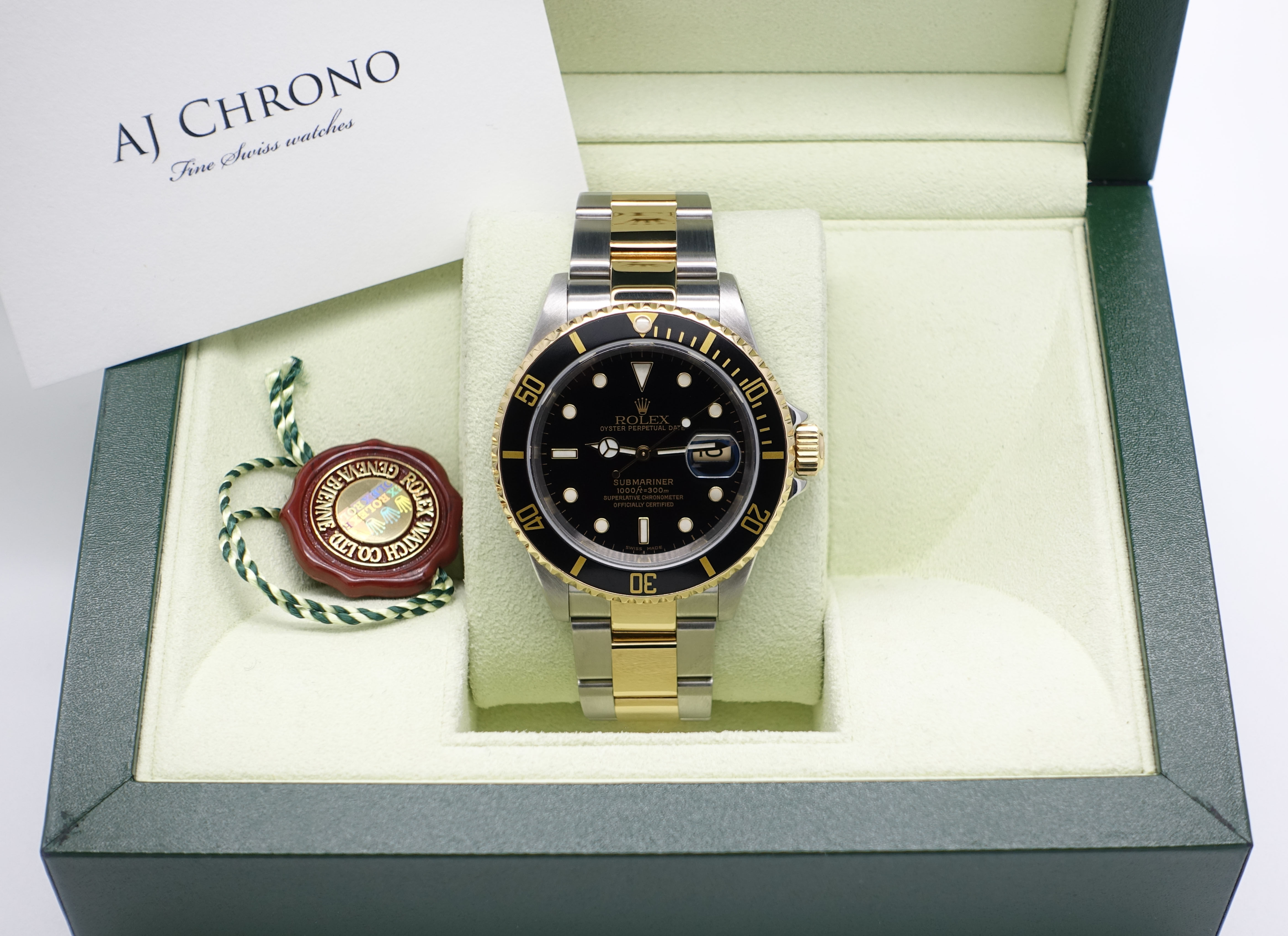 Gents Stainless Steel & 18ct Gold Rolex Oyster Perpetual Submariner Black Kit
