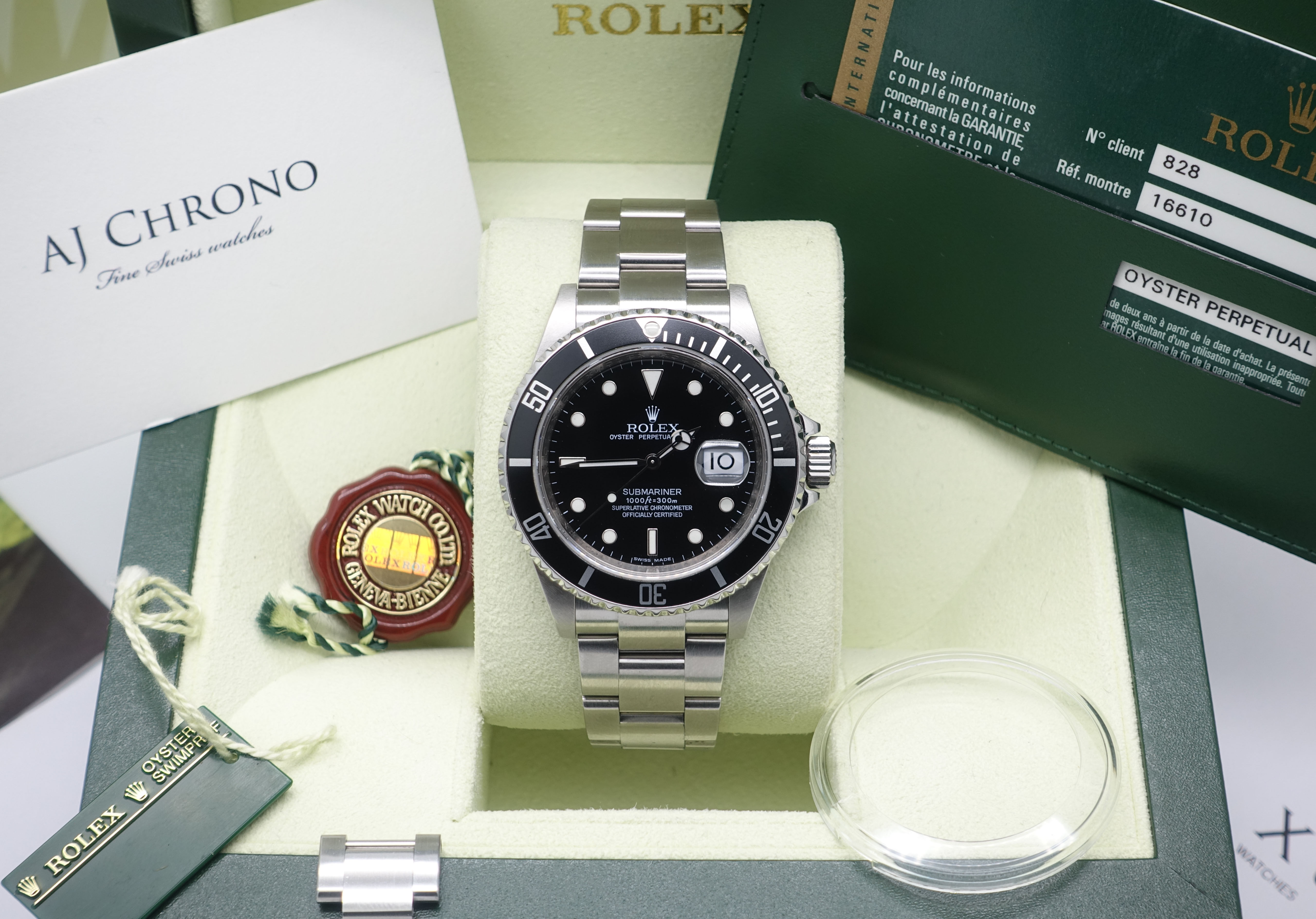 Immaculate Full Set Rolex Submariner 16610 Late Production Engraved Rehaut 2009