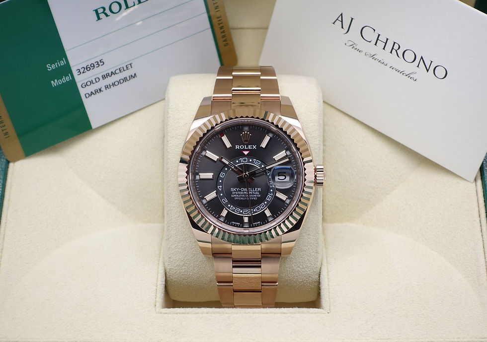 Thumbnail: Unworn 2019 18ct Rose Gold Rolex Oyster Perpetual Sky-Dweller Rhodium Dial
