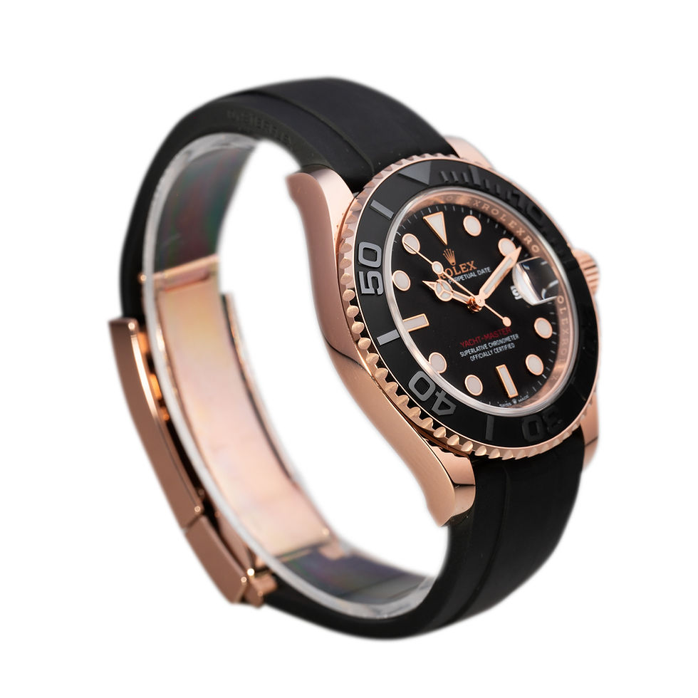 Thumbnail: Gents 18ct Rose Gold Rolex Yacht-Master Oysterflex Complete Box & Papers