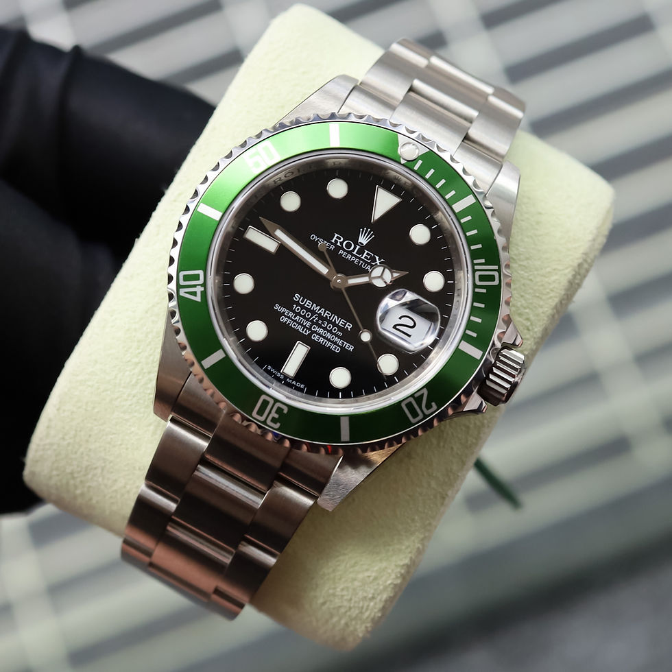 Unworn Factory Sealed Stainless Steel Rolex Submariner 'Kermit' Dated 2008