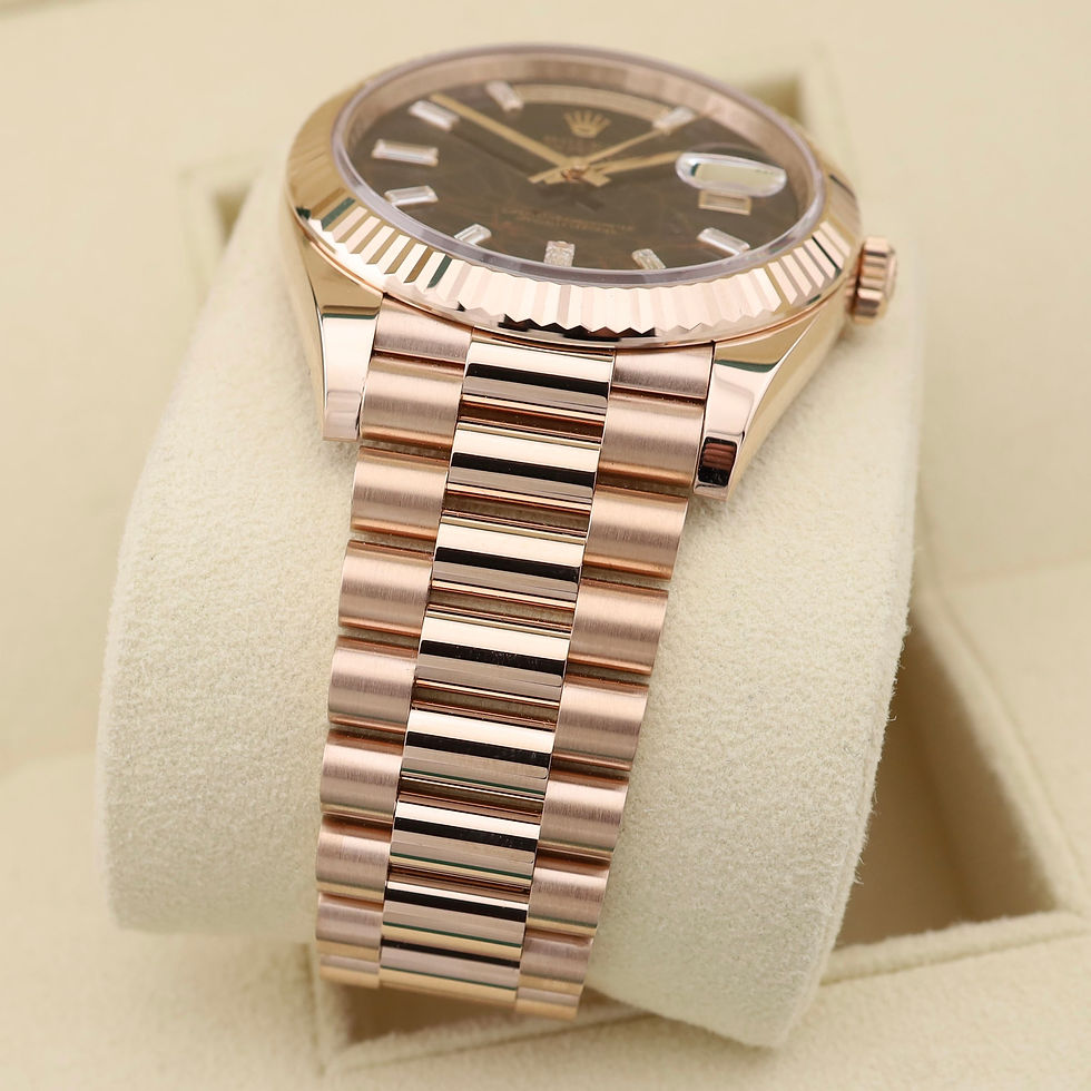 Thumbnail: 2024 Rose Gold Factory Baguette Diamond Eisenkiesel Dial Rolex Day-Date 40