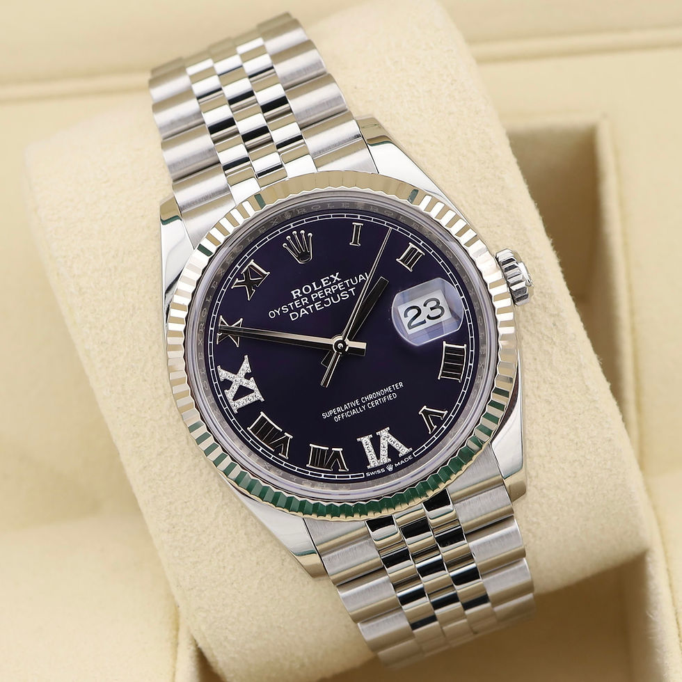Thumbnail: Rolex Oyster Perpetual Datejust 36mm Aubergine Dial 2022 Stainless Steel