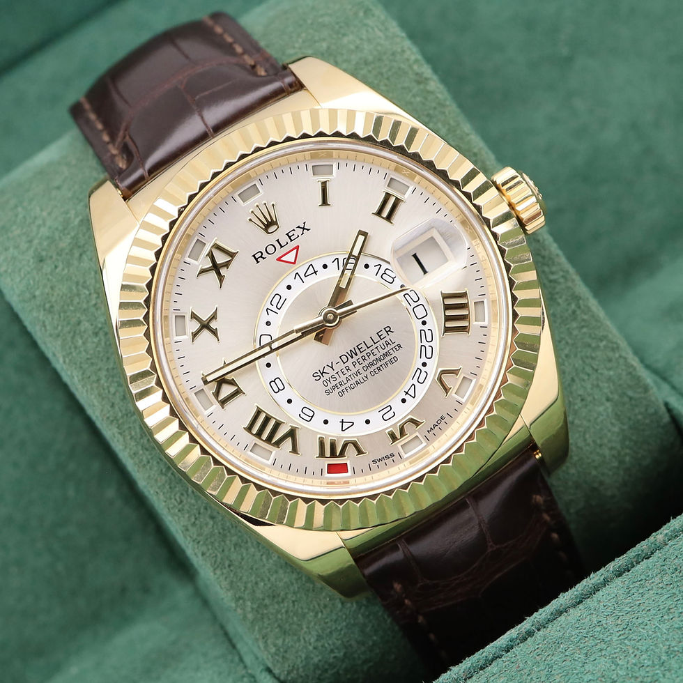 Thumbnail: Mint 18ct Yellow Gold Rolex Oyster Perpetual Sky-Dweller 326138 Silver Dial 2017