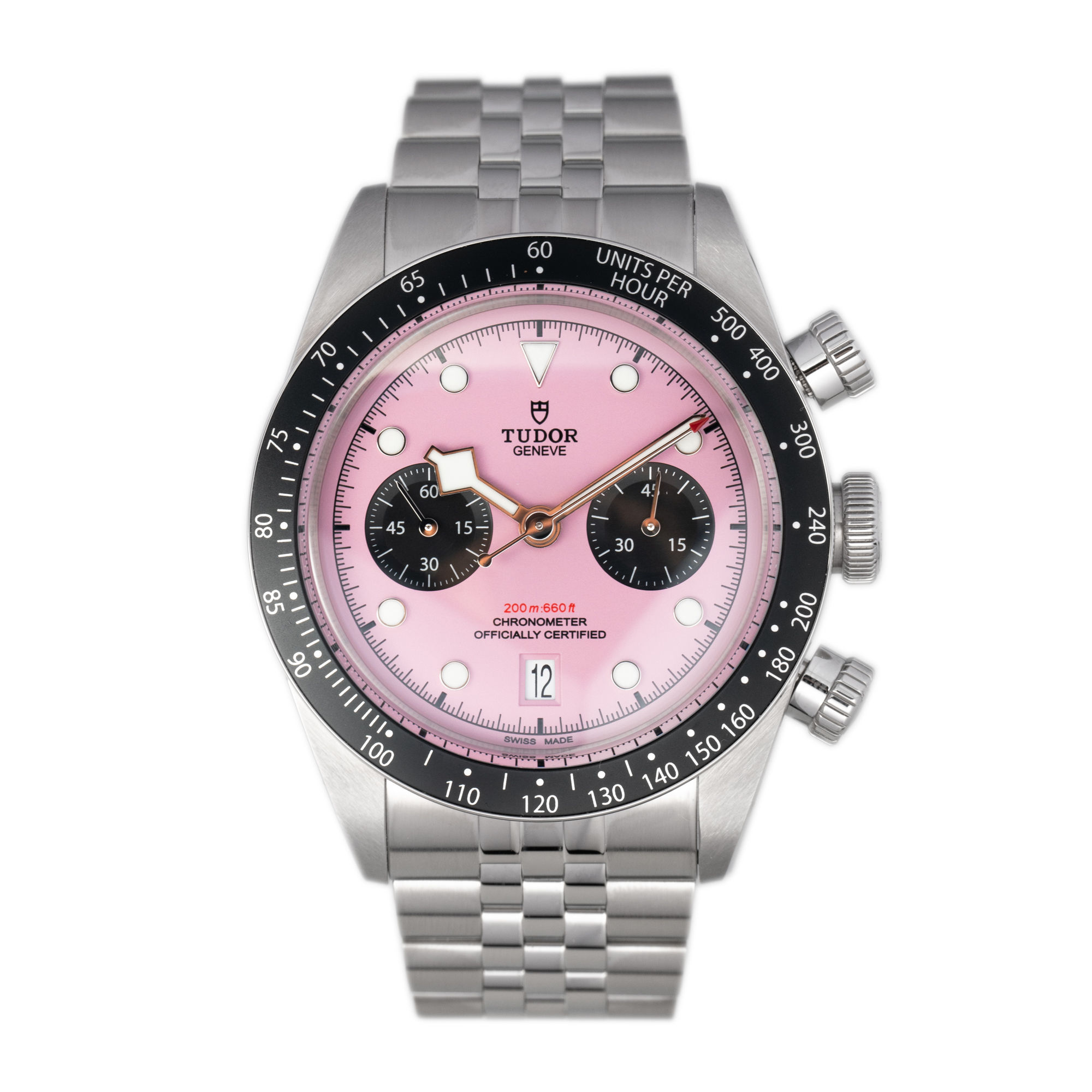 Rare Unworn 2024 Tudor Black Bay Chronograph Inter Miami M79360N-0019