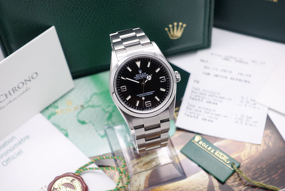 Thumbnail: Gents Collectors Full Set Steel Rolex Explorer 36 With Original Rolex Paperwork