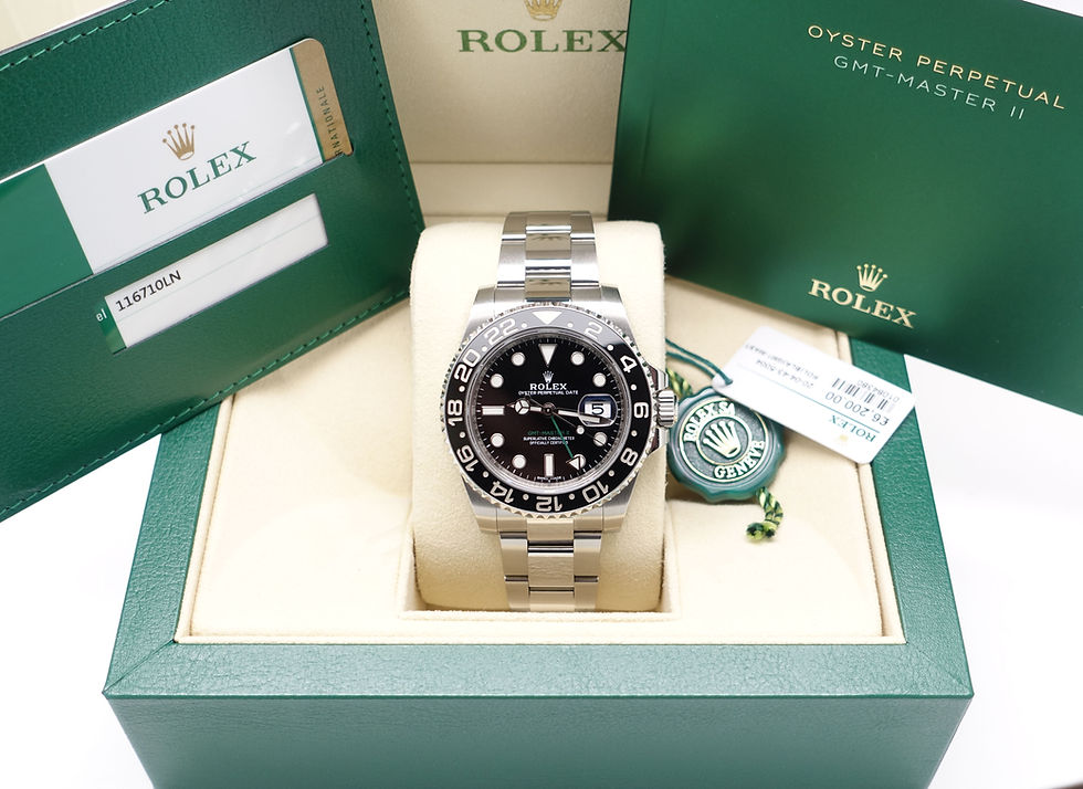 Thumbnail: Gents Stainless Steel Rolex GMT-Master II 116710LN Complete With Box & Papers