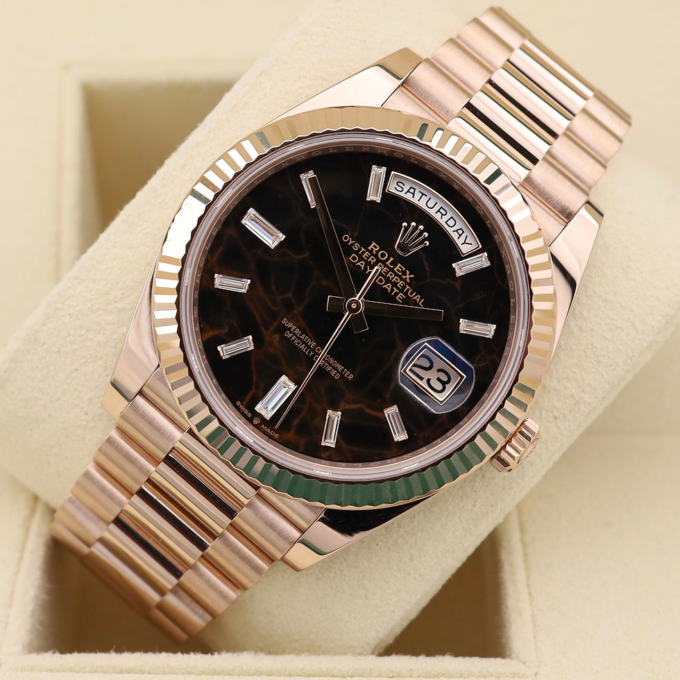 Thumbnail: 2024 Rose Gold Factory Baguette Diamond Eisenkiesel Dial Rolex Day-Date 40