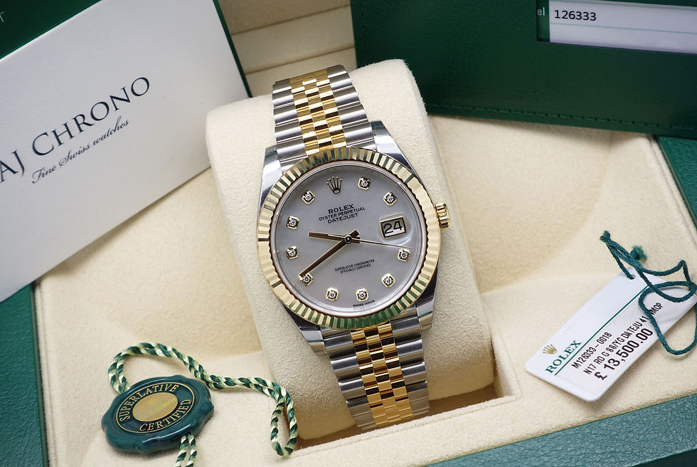 Thumbnail: Unworn 2019 Steel & 18ct Gold Rolex Datejust 41 Factory Mother Of Pearl Diamonds