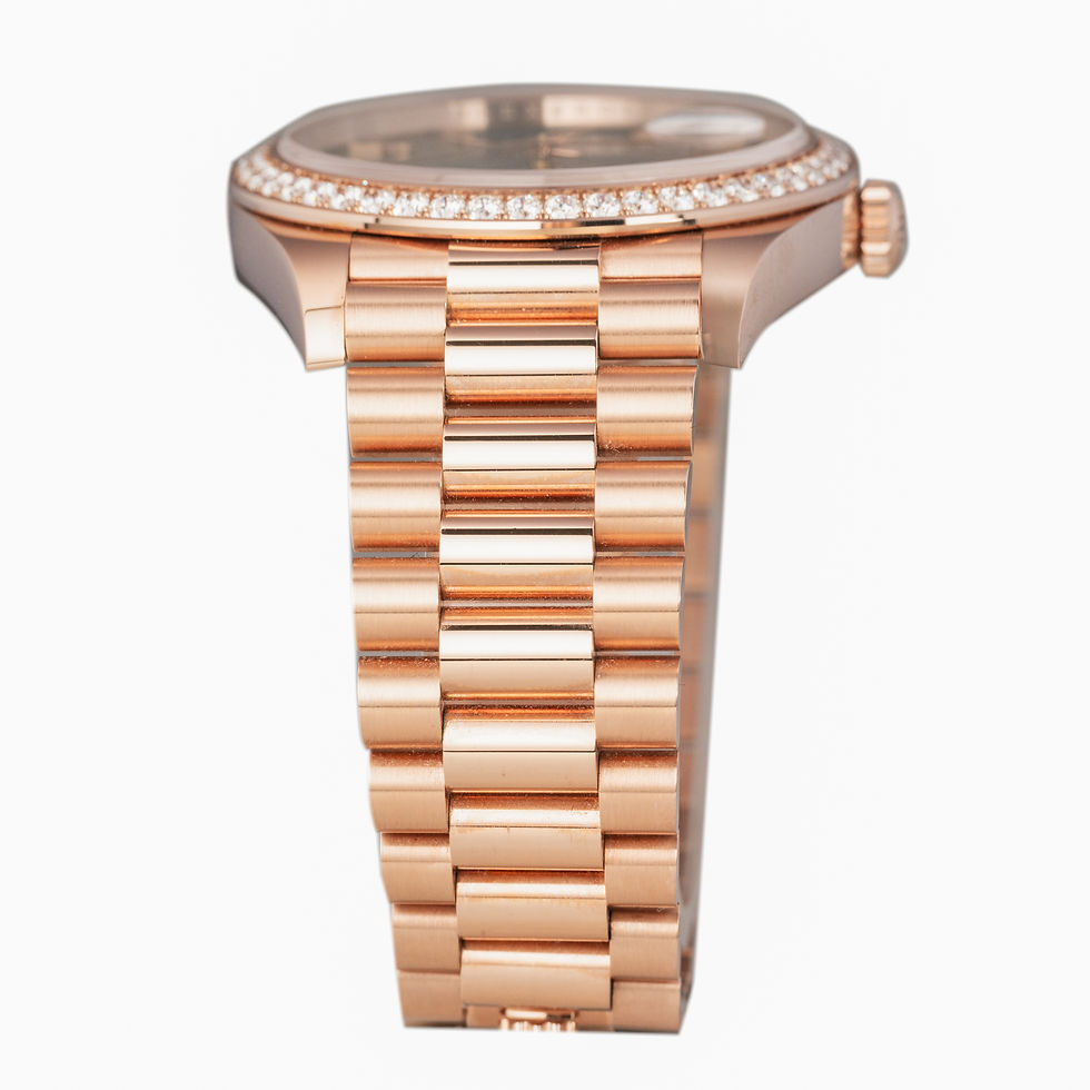 Thumbnail: 2023 18ct Rose Gold Rolex Oyster Perpetual Day-Date Anniversary Olive 228235RBR