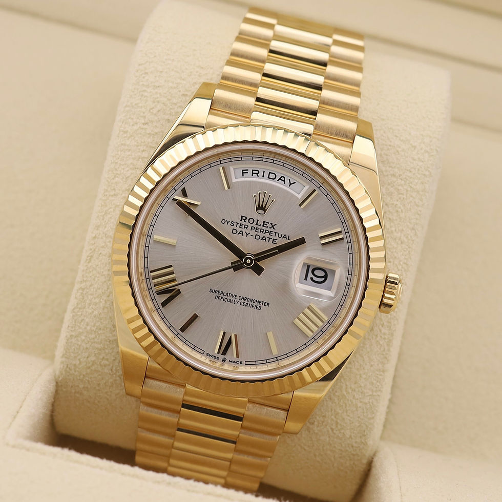 Thumbnail: 2022 Silver Roman Numeral Rolex Day-Date 40 228238 Complete With Box & Papers