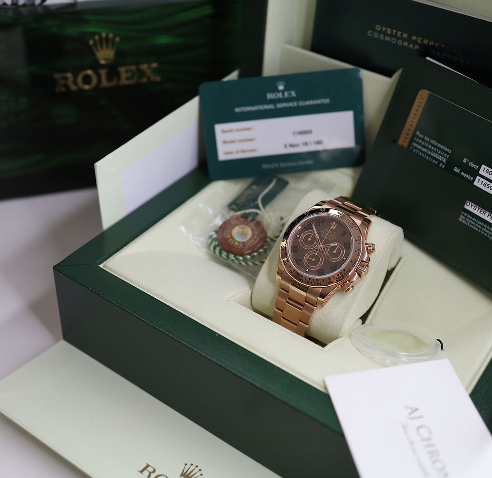 Thumbnail: Service Sealed Discontinued Everose Gold Chocolate Dial Rolex Cosmograph Daytona
