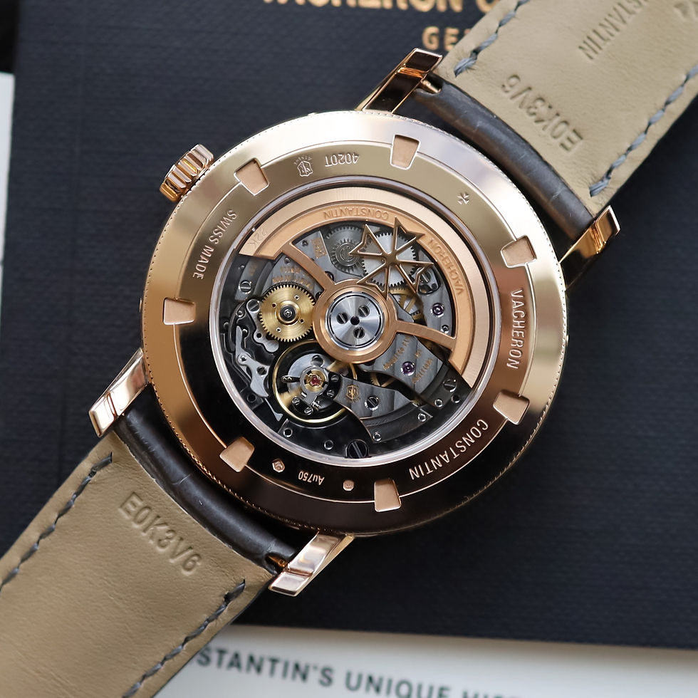 Thumbnail: 18ct Rose Gold Vacheron Constantin Traditionnelle Complete Calendar Openface