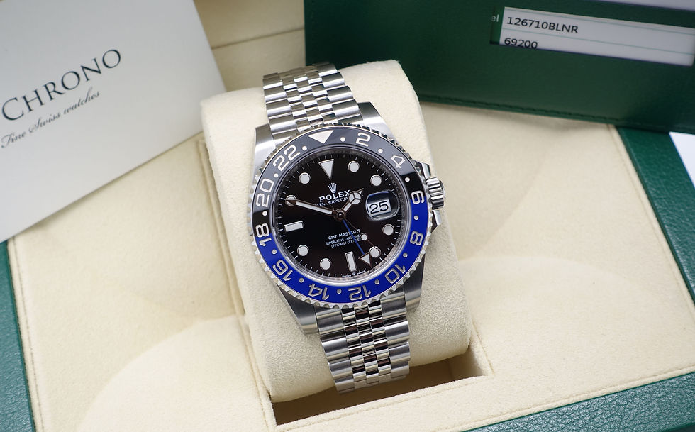 Thumbnail: Unworn Gents Stainless Steel Rolex GMT-Master II 126710BLNR 'Batgirl'