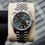 Thumbnail: Gents Stainless Steel Rolex Oyster Perpetual Datejust 41 Mint Green Baton Dial