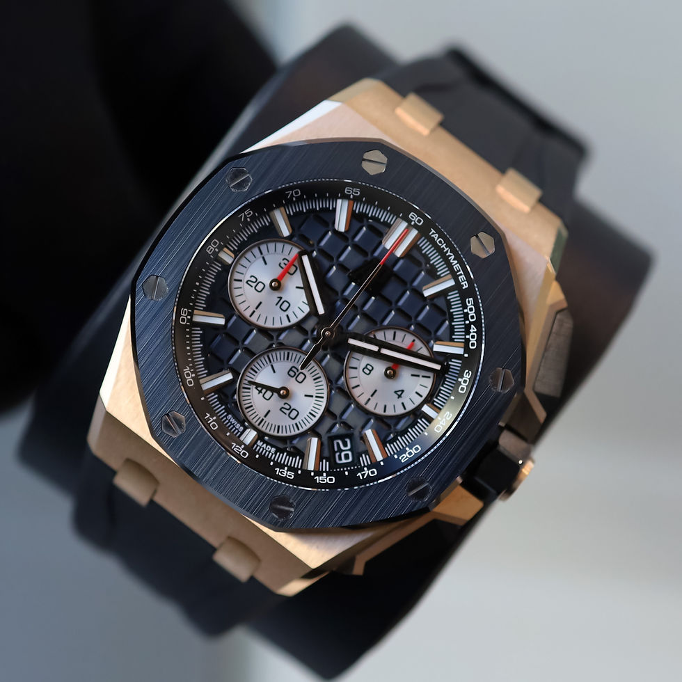 Thumbnail: Gents 18ct Rose Gold Audemars Piguet 43 Royal Oak Offshore Complete  B + P