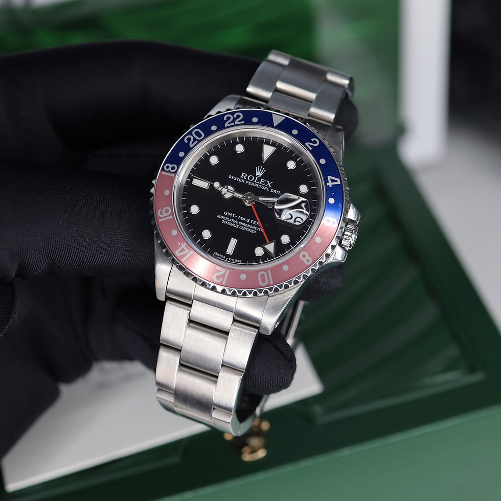 Thumbnail: Gents Steel Pepsi Rolex Oyster Perpetual GMT-Master 16700 Beautiful Faded Bezel
