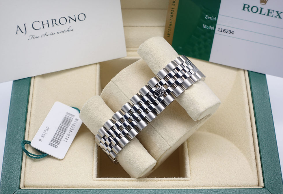 Thumbnail: Gents Blue Roman 36mm Steel & 18ct White Gold Rolex Datejust 116234 Box & Papers