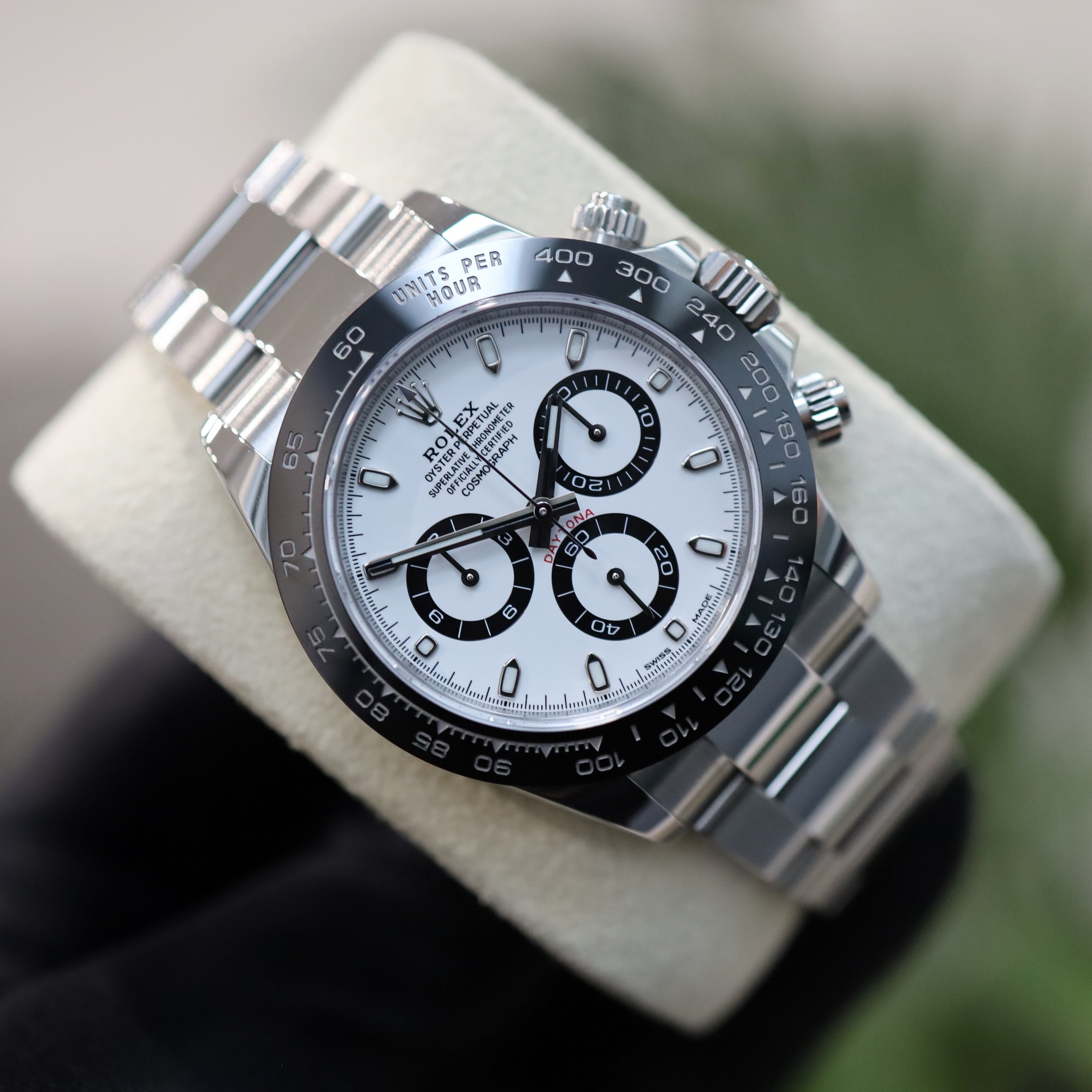 Unworn 2023 Rolex Daytona 116500LN Ceramic Bezel White Dial With Box & Papers