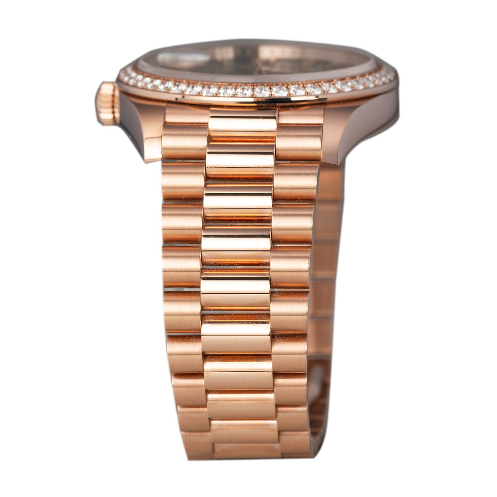 Thumbnail: 2023 18ct Rose Gold Rolex Oyster Perpetual Day-Date Anniversary Olive 228235RBR